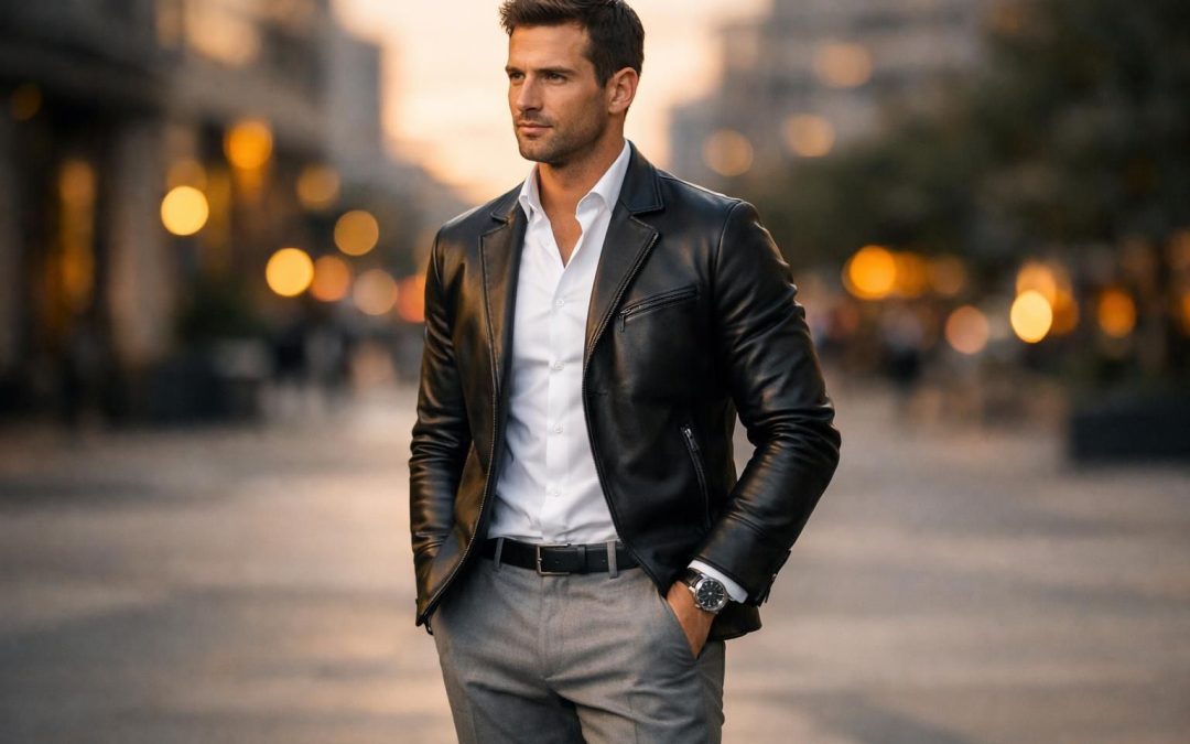 Comment porter une veste en cuir pour homme avec élégance