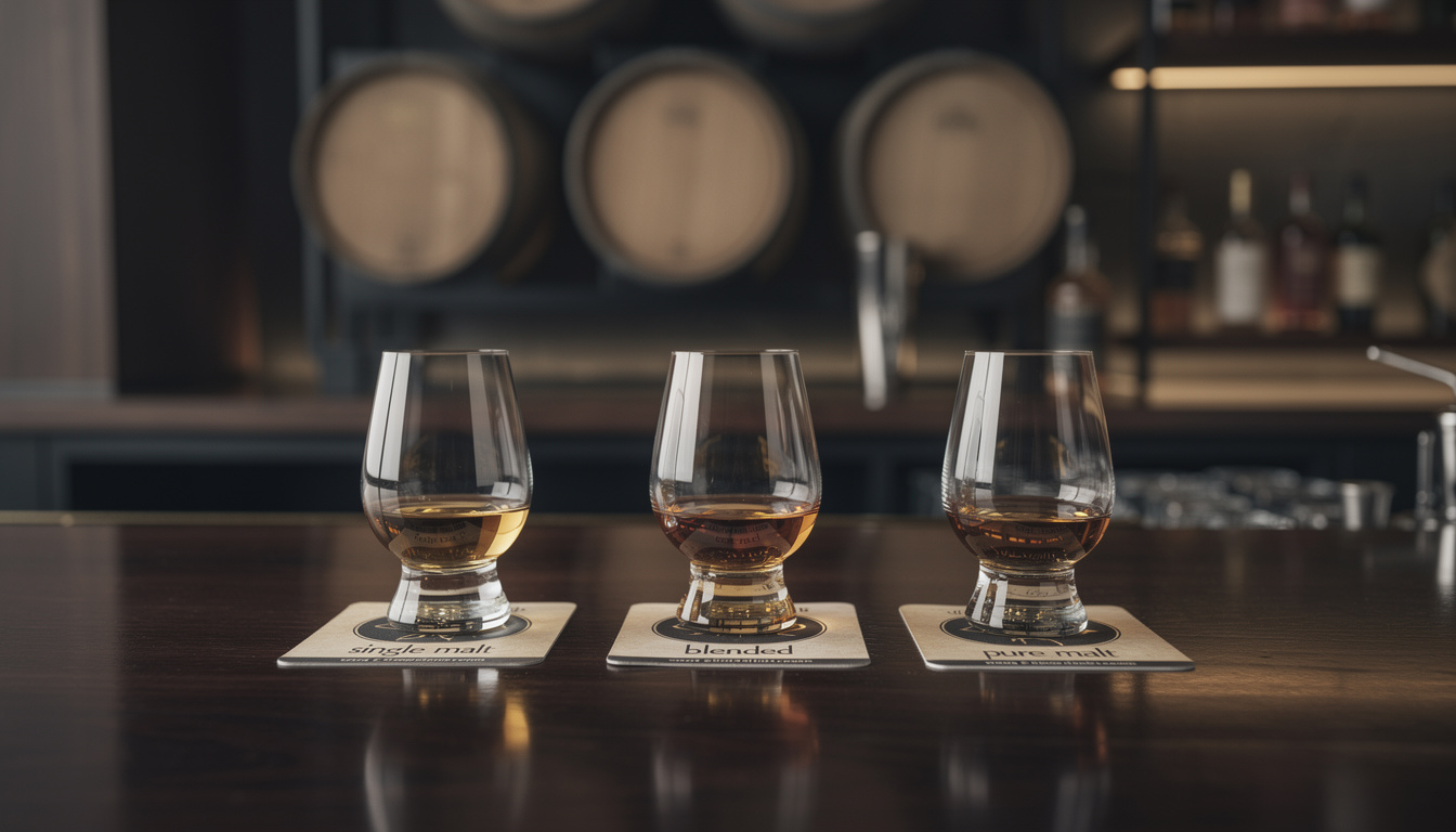 découvrez les différences entre single malt, blended et pure malt pour mieux comprendre les catégories de whisky et choisir celui qui correspond à vos goûts.