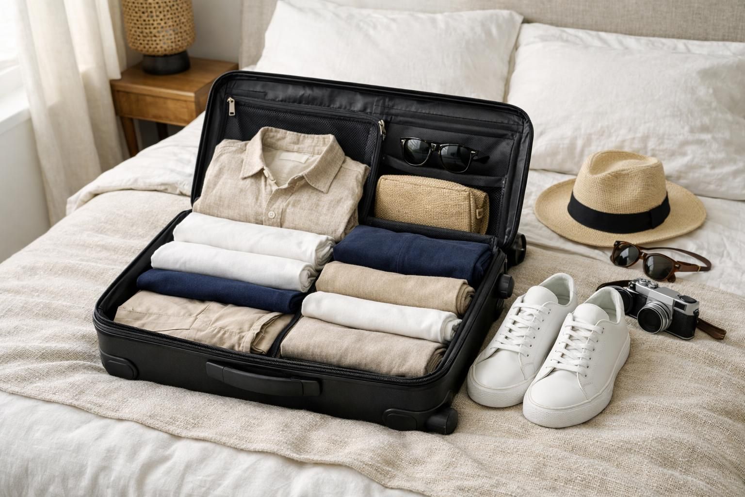 découvrez les tenues indispensables pour homme à emporter en vacances afin de rester stylé et confortable tout au long de votre séjour.