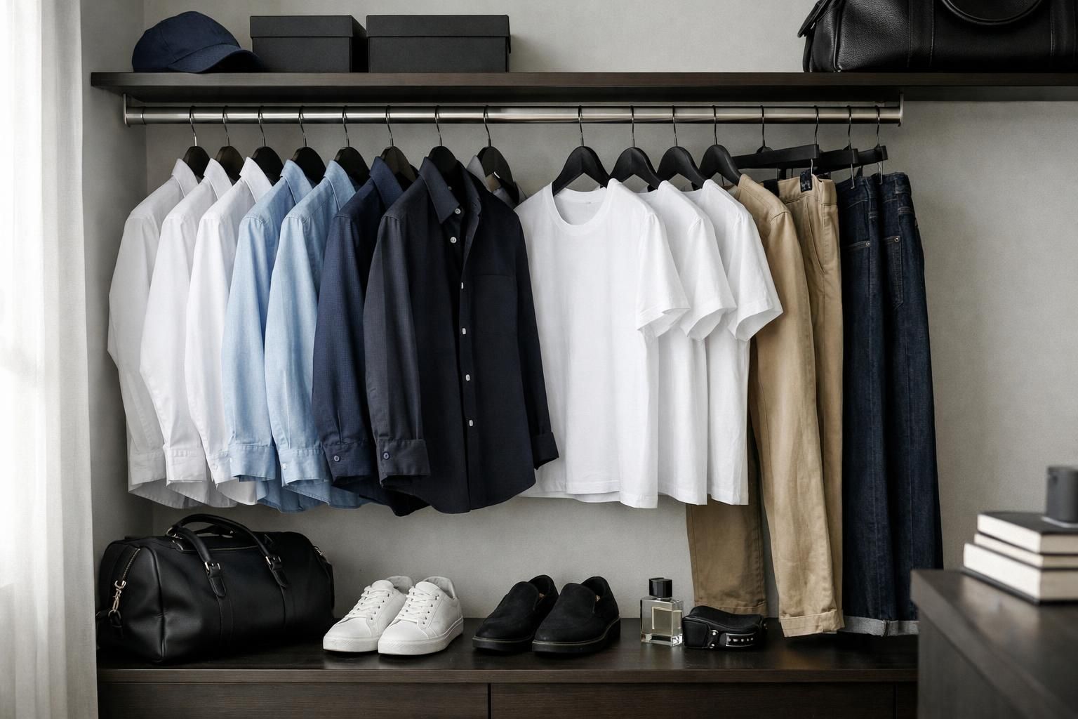 découvrez comment créer un dressing minimaliste pour homme en choisissant des pièces polyvalentes, alliant style et fonctionnalité pour un look épuré au quotidien.
